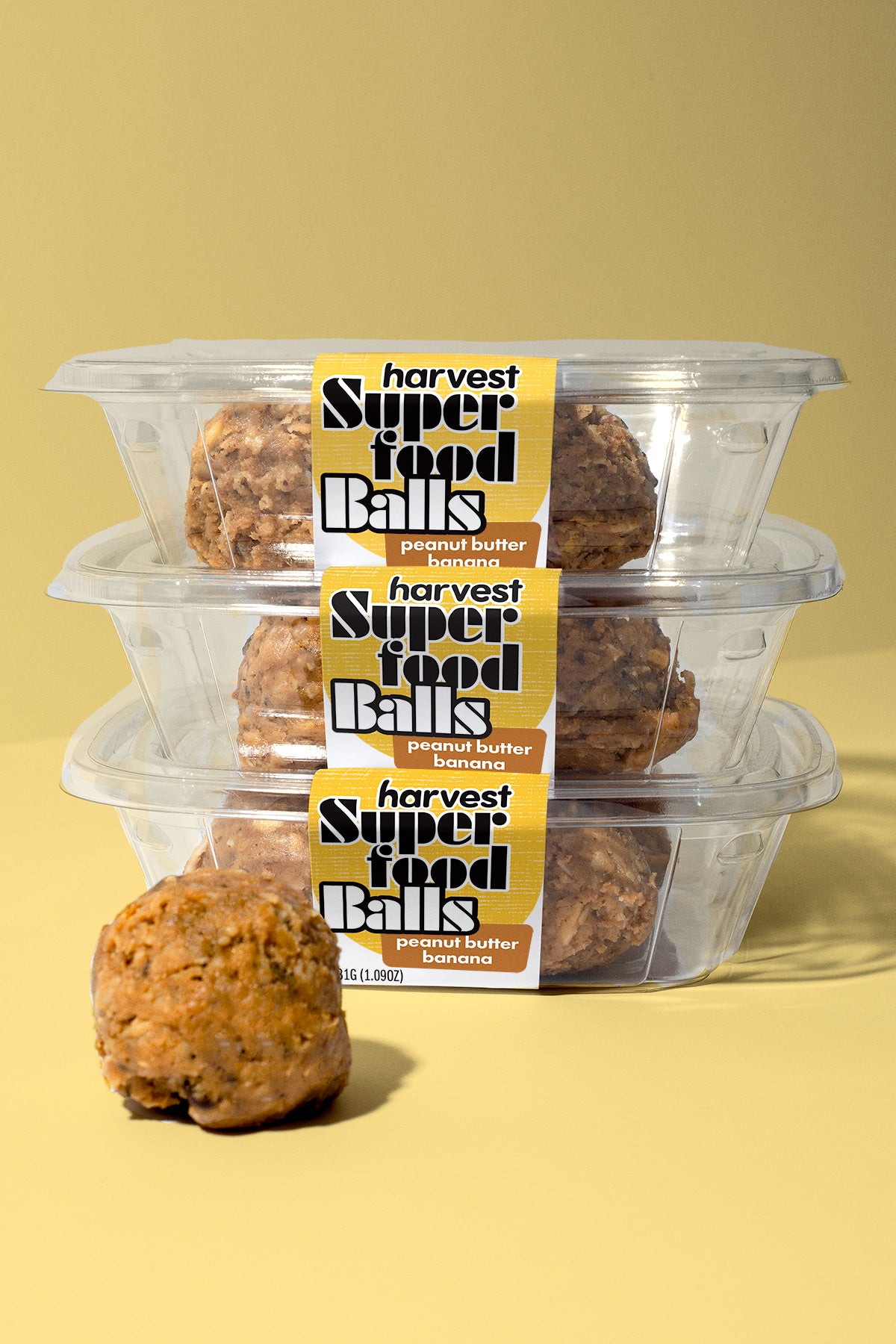 Harvest Superfood Balls - Peanut Butter Banana (3)packages