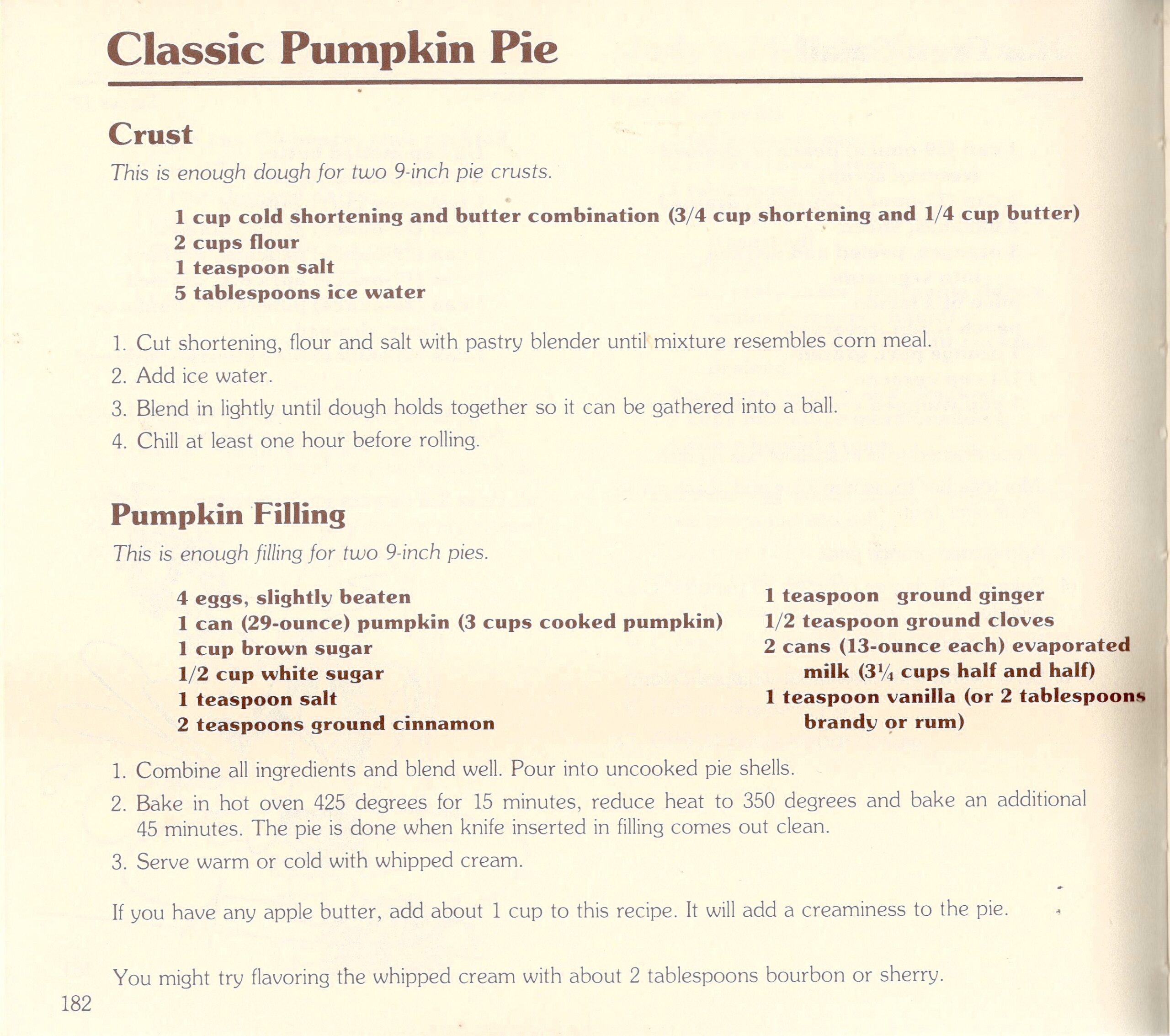 Classic Pumpkin Pie