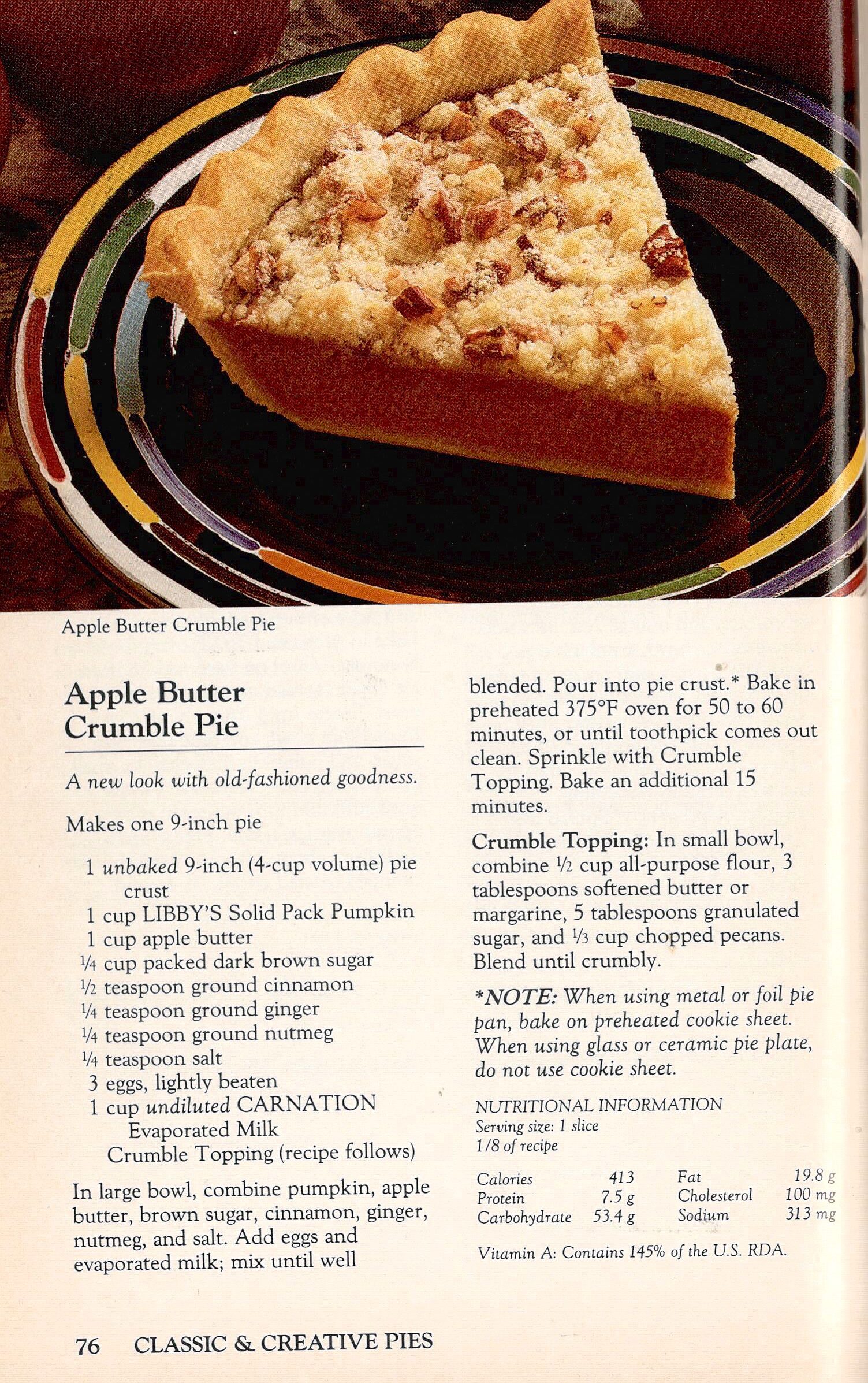 Apple Butter Crumble Pie