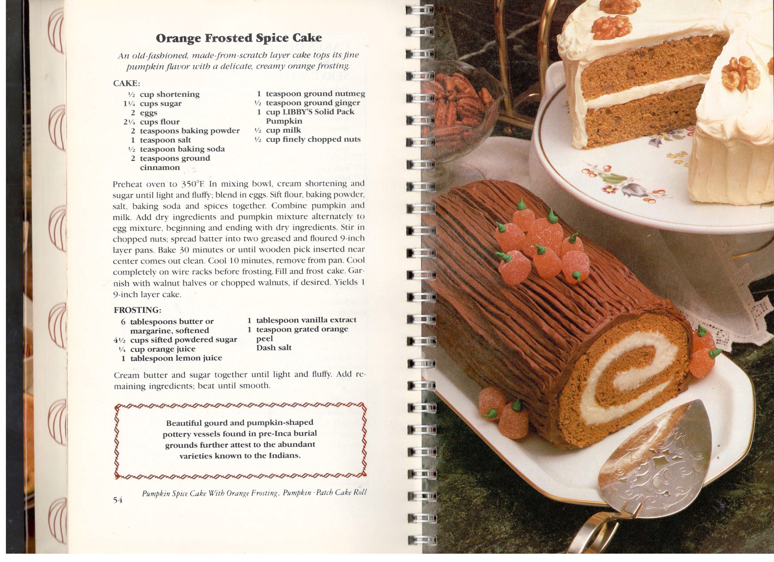 Orange Frosted Spice Cake