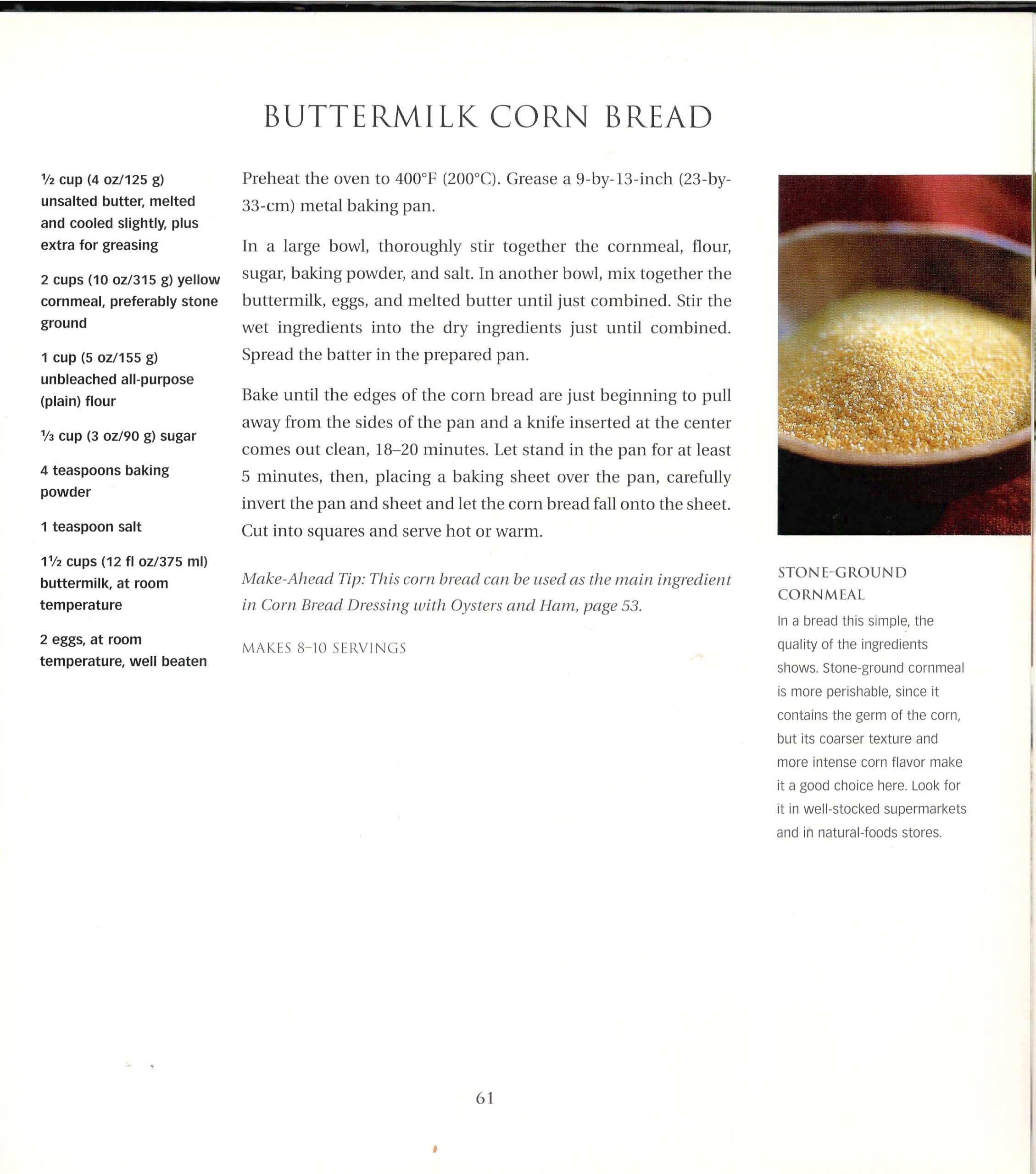 Buttermilk Corn Bread